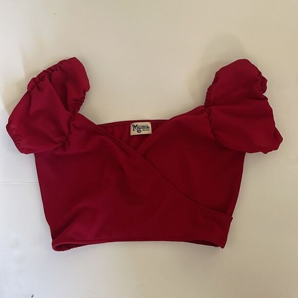 Show Me Your MuMu Tutti Cropped Surplice Top - Picture 2 of 6